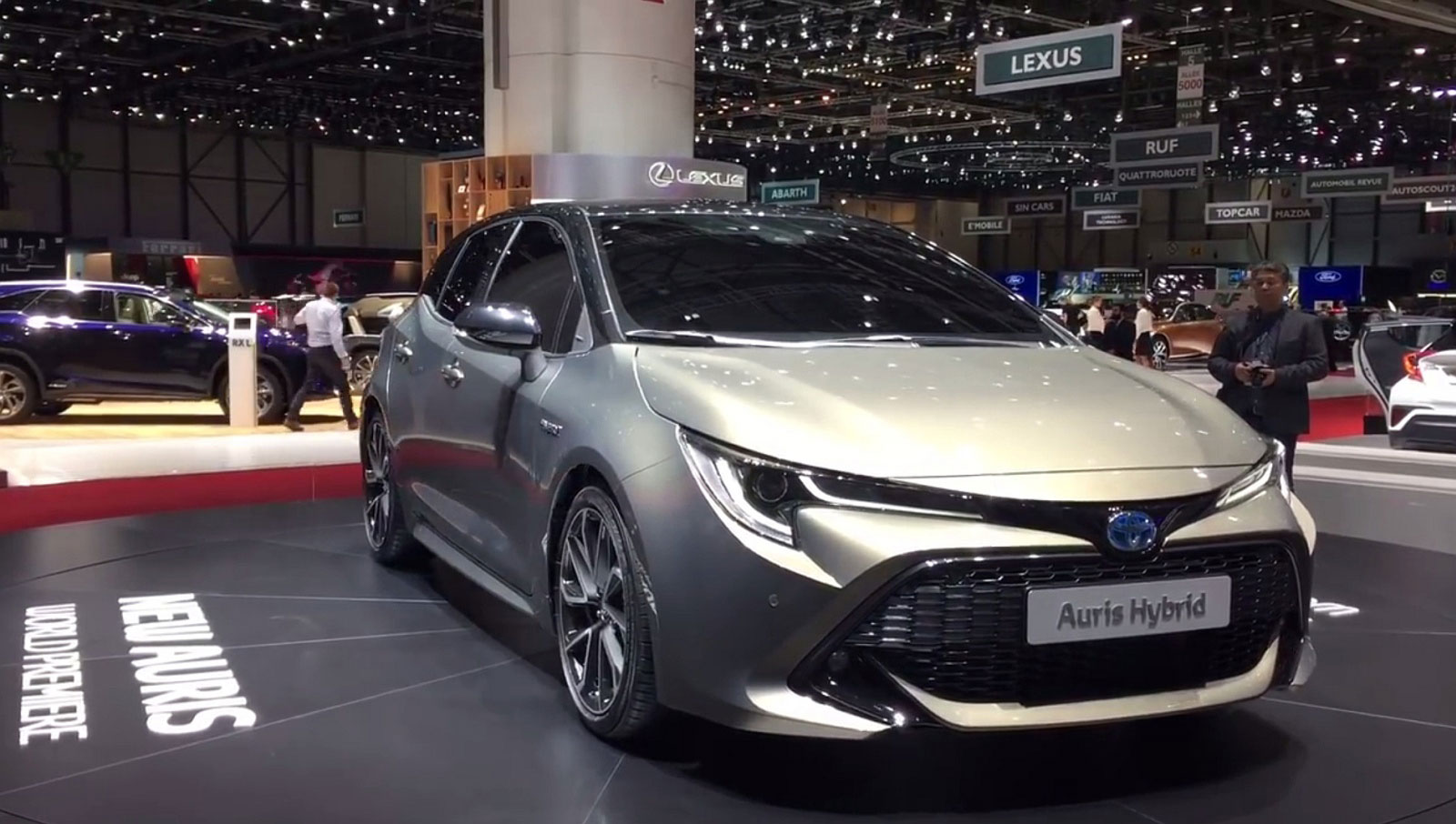 Foto dalla presentazione della nuova Toyota auris hybrid 2019 al salone di Ginevra 2018