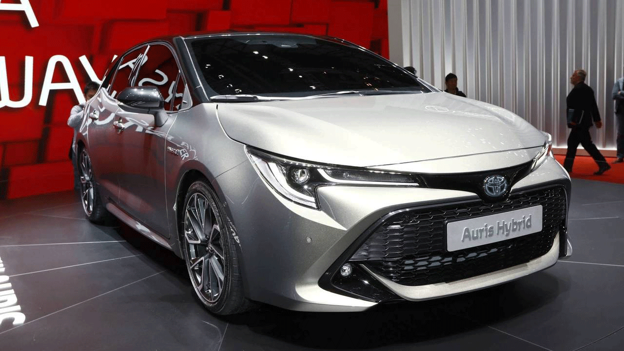Foto dalla presentazione della nuova Toyota auris hybrid 2019 al salone di Ginevra 2018