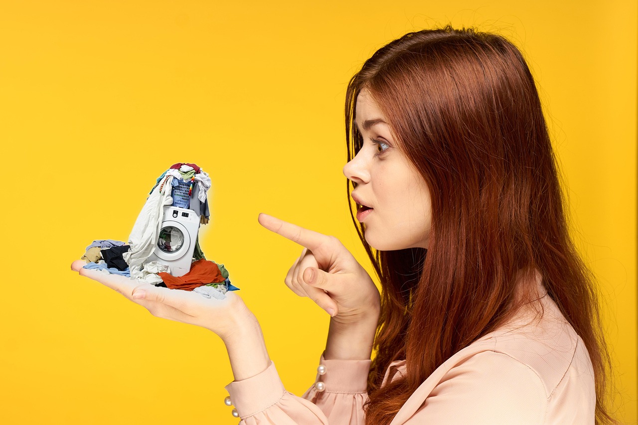 Stendino elettrico a basso consumo con vestiti asciutti, ideale per uso domestico.